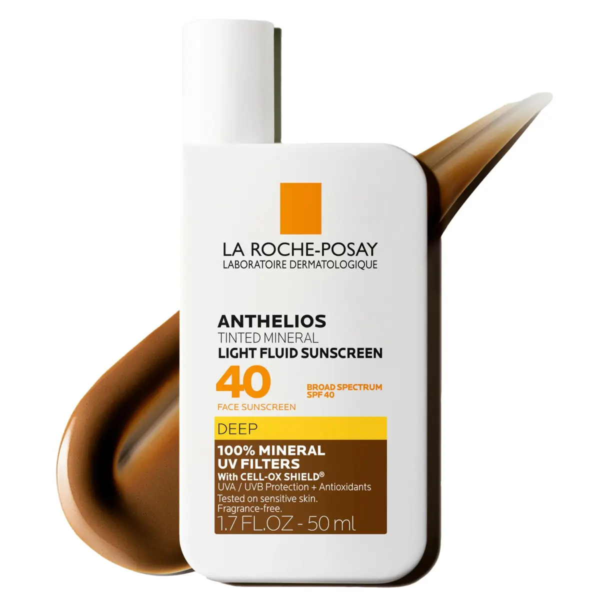 La Roche-Posay Anthelios Tinted Mineral Face Sunscreen SPF 40 Deep | 50ml (1.7 Fl Oz) | Broad Spectrum Protection - main product image