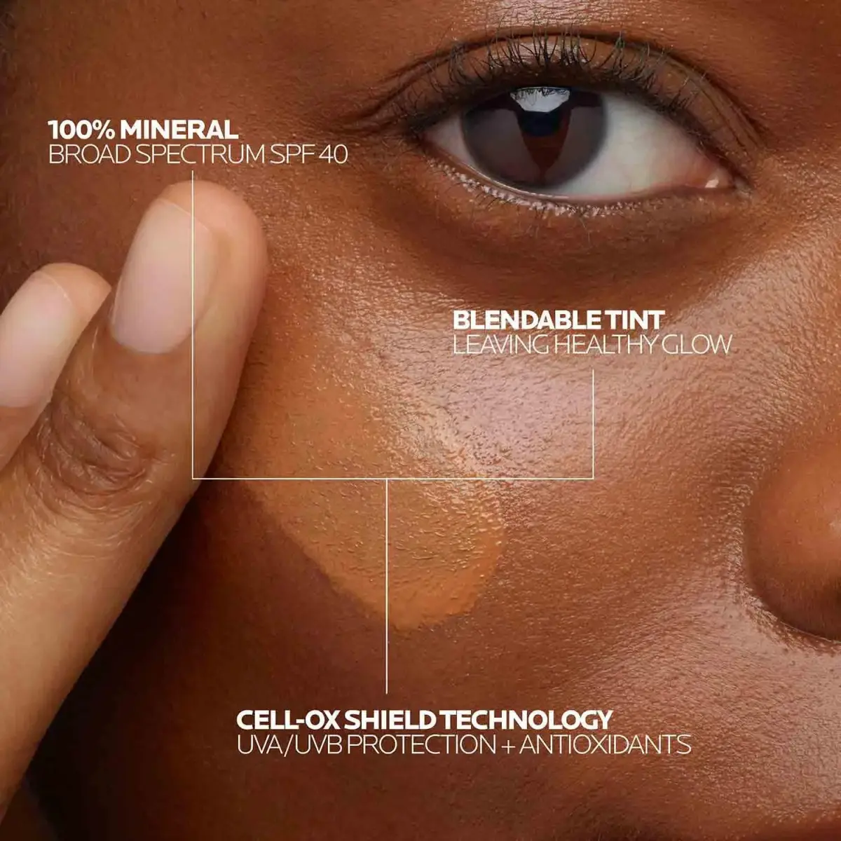La Roche-Posay Anthelios Tinted Mineral Face Sunscreen SPF 40 Deep | 50ml (1.7 Fl Oz) | Broad Spectrum Protection - view 2