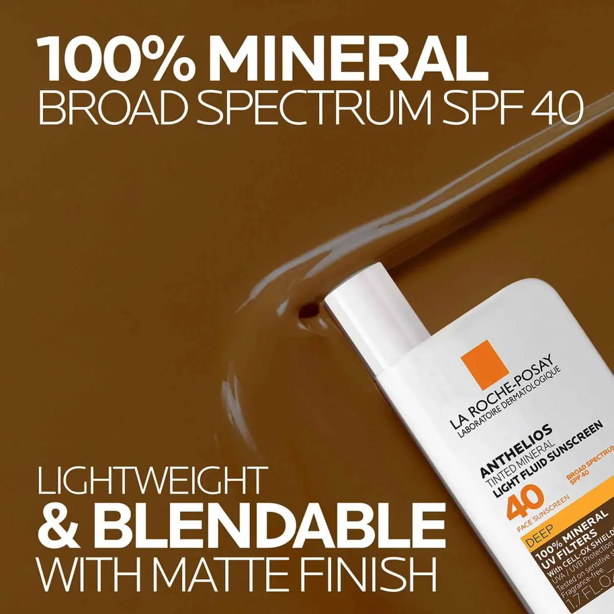 La Roche-Posay Anthelios Tinted Mineral Face Sunscreen SPF 40 Deep | 50ml (1.7 Fl Oz) | Broad Spectrum Protection - view 3