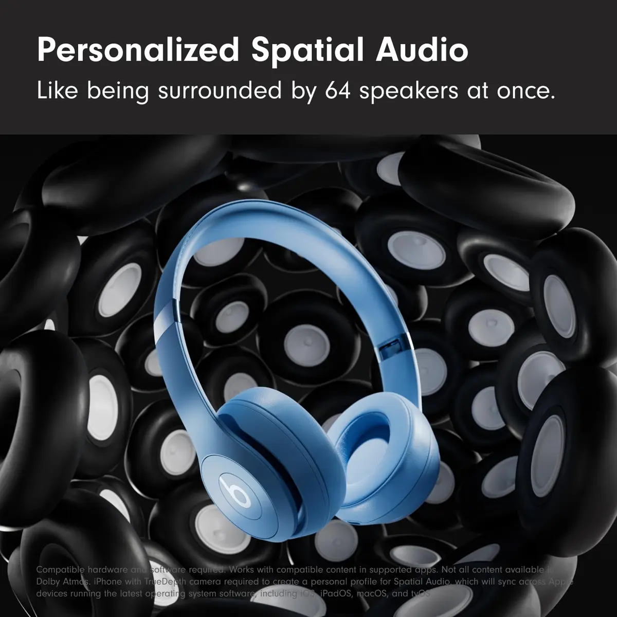 Beats Solo 4 Wireless On-Ear Bluetooth Headphones Up to 50-Hour Battery Slate Blue - view 4