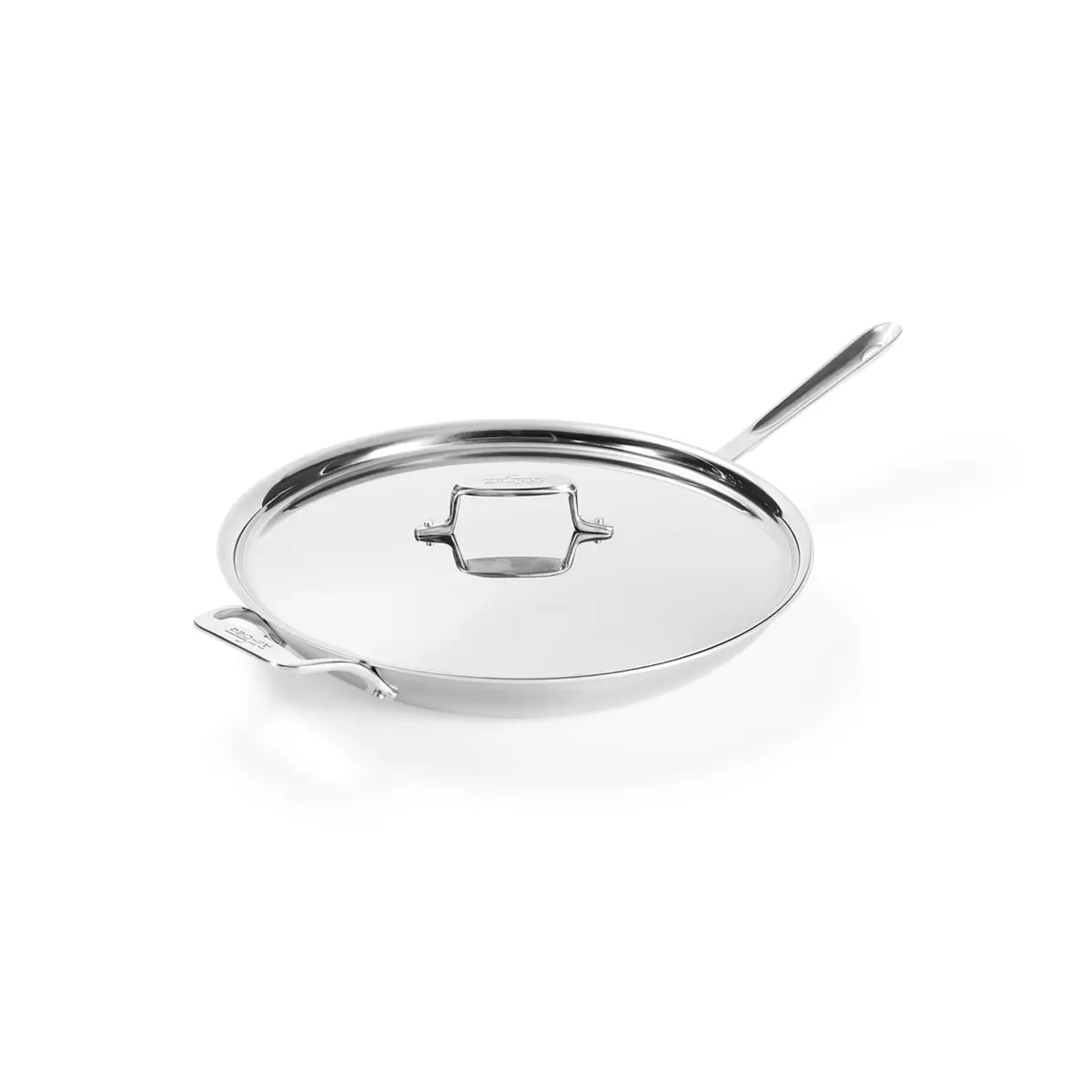 All-Clad D5 Stainless Steel 10" Frying Pan with Lid | Made in USA, Oven Safe up to 600°F - main product image