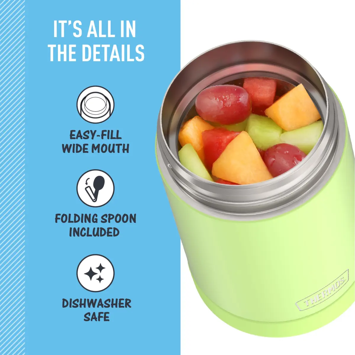 THERMOS FUNTAINER Food Jar with Spoon, 16oz | Keeps Food Hot & Cold for Kids - view 4