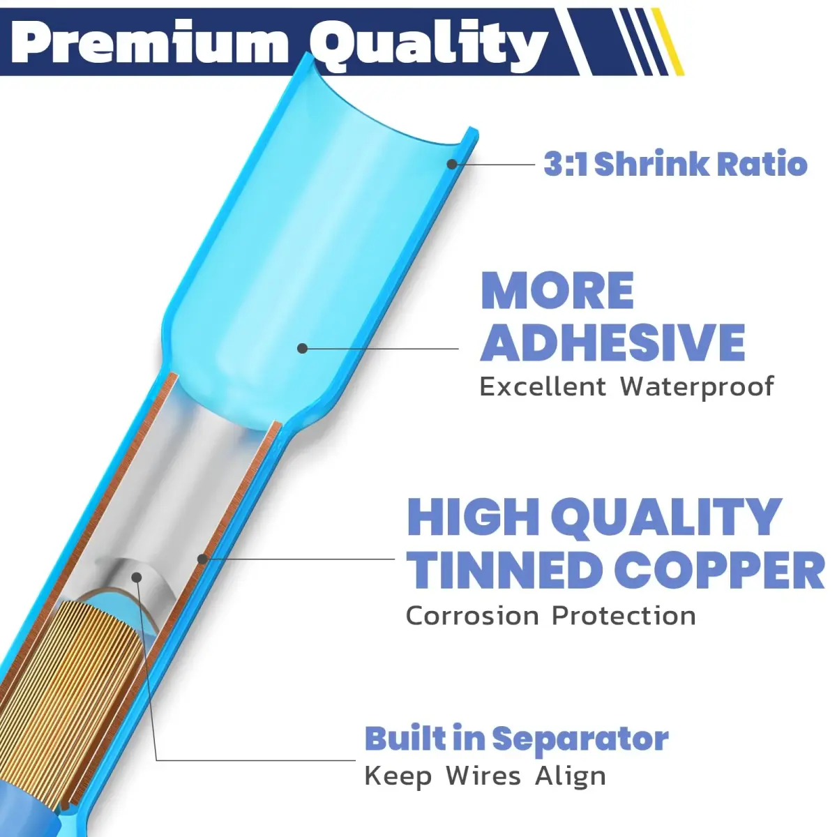 haisstronica Heat Shrink Butt Connectors 80PCS (26-10 AWG) | Waterproof, Marine & Automotive Grade - view 5