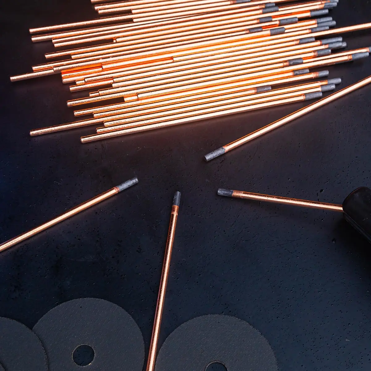 PATIKIL 10pcs 5mmx305mm Carbon Arc Gouging Rods Copper Graphite Coated | High-Temp Resistance & Conductivity - view 5