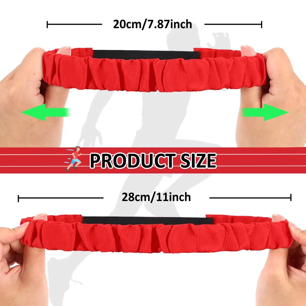 Augshy 8Pcs 3 Legged Race Bands Elastic Tie Rope 48cm-85cm | 4 Assorted Colors for Relay Race Game Carnival Field Day Backyard Party Supplies - view 2