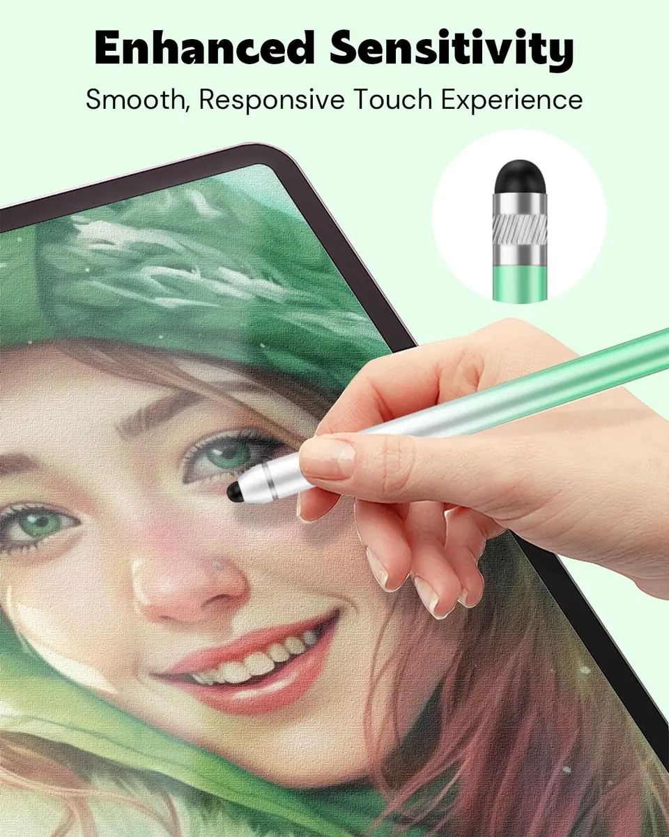 AmberVec Stylus Pen for Touchscreen 4 Pack | Dual-end High Sensitivity Capacitive Stylus for iPhone/iPad/Android/Samsung/Computer/Tablets - view 4