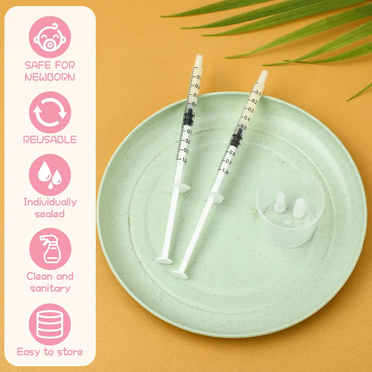 TrelaCo 1ml Colostrum Syringe Collection Kit with 20ml Cup & Stickers | Sterile, Needle-Free, 50-Count - view 5