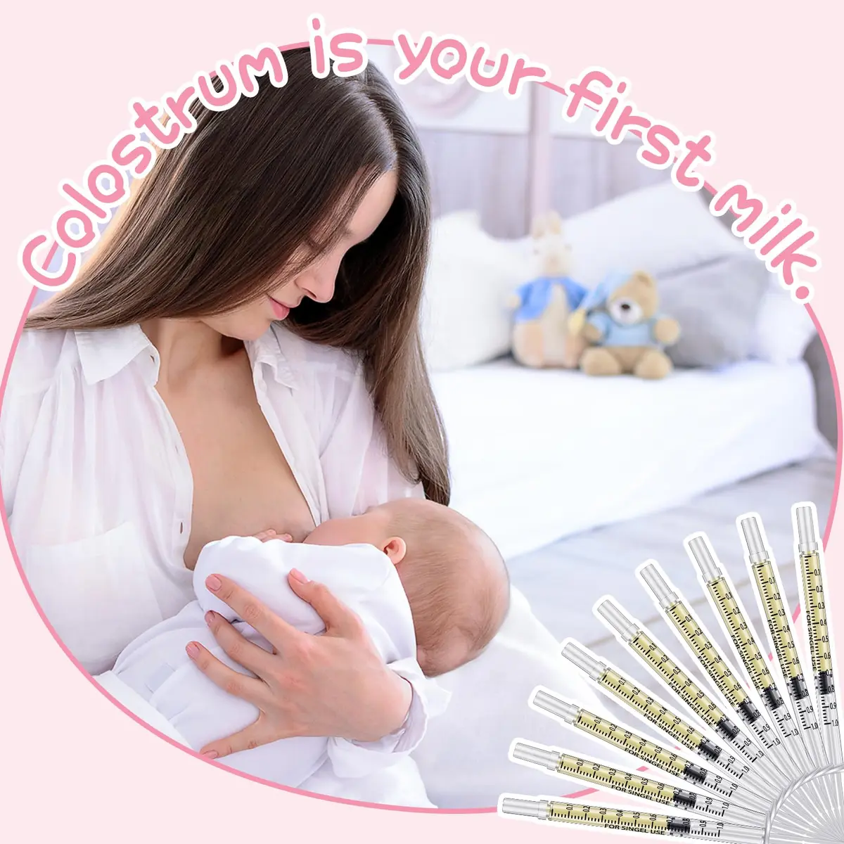 TrelaCo 1ml Colostrum Syringe Collection Kit with 20ml Cup & Stickers | Sterile, Needle-Free, 50-Count - view 6