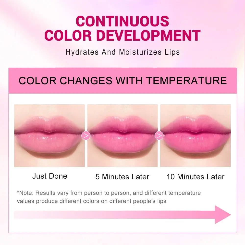 BINGBRUSH Jelly Color Changing Lipstick Queen, 1 Count | Long Lasting Waterproof Lip Balm with Aloe Vera (Dancing Fuchsia) - view 4