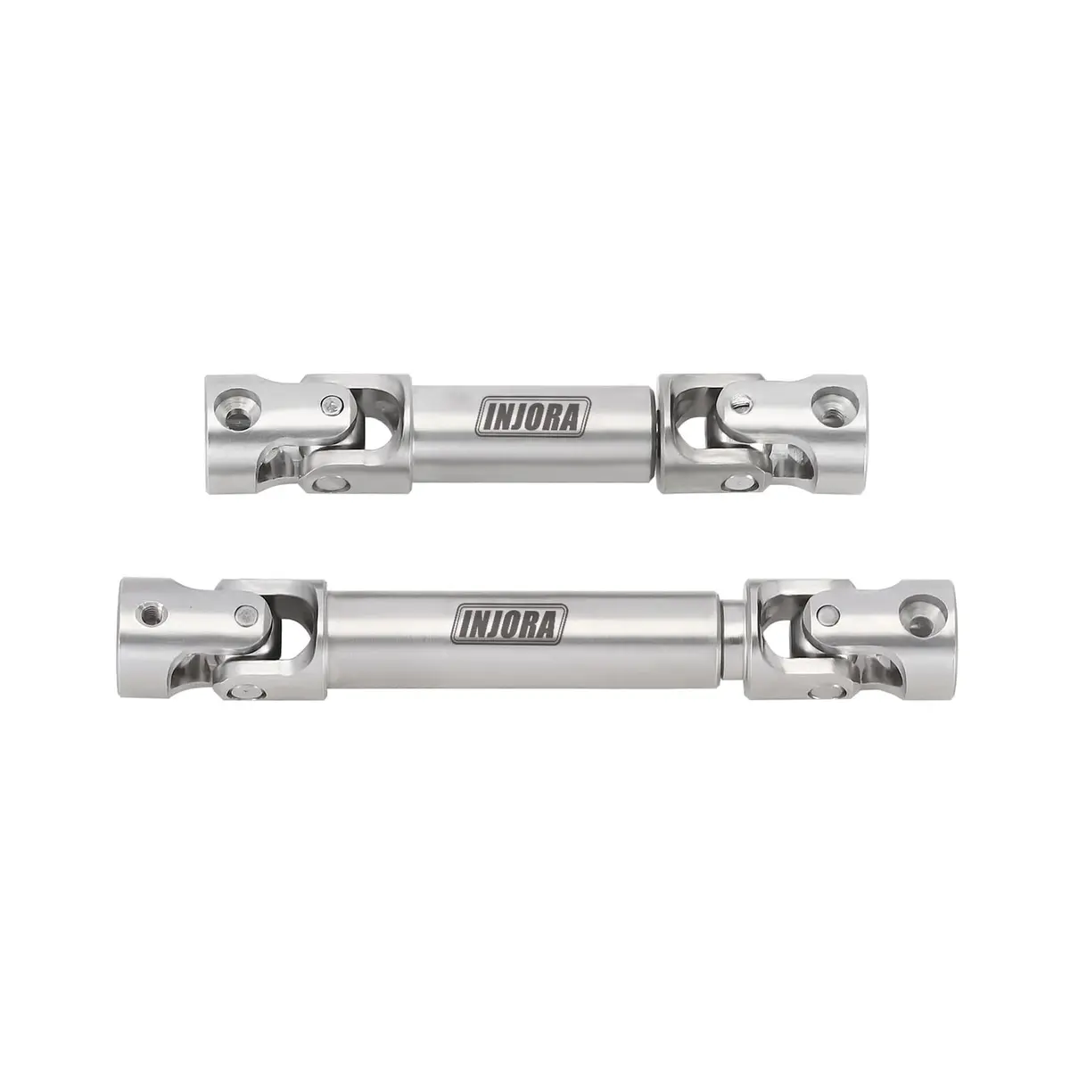 INJORA Stainless Steel Center Drive Shafts for Redcat Ascent-18 Upgrade (2-Pack, Silver) - main product image