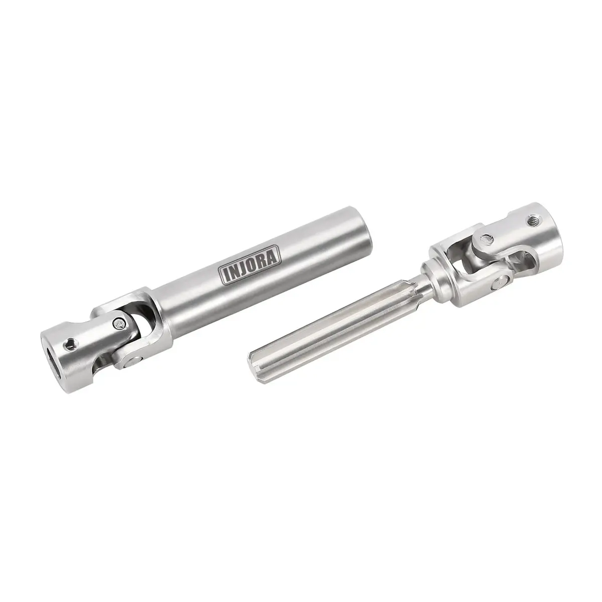 INJORA Stainless Steel Center Drive Shafts for Redcat Ascent-18 Upgrade (2-Pack, Silver) - view 2