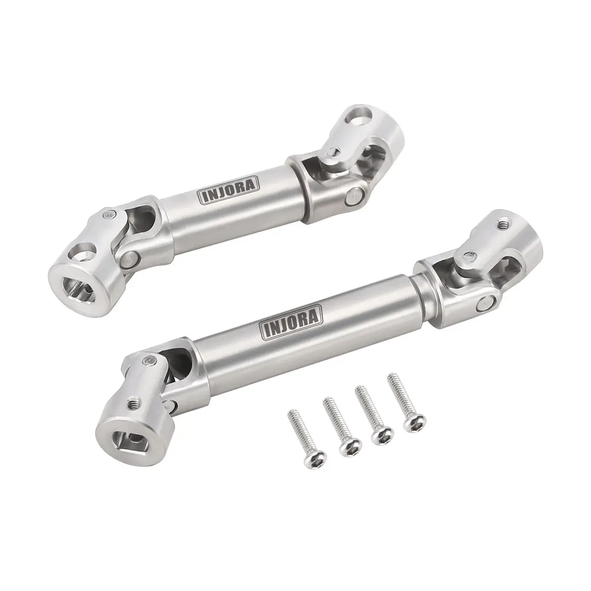 INJORA Stainless Steel Center Drive Shafts for Redcat Ascent-18 Upgrade (2-Pack, Silver) - view 3