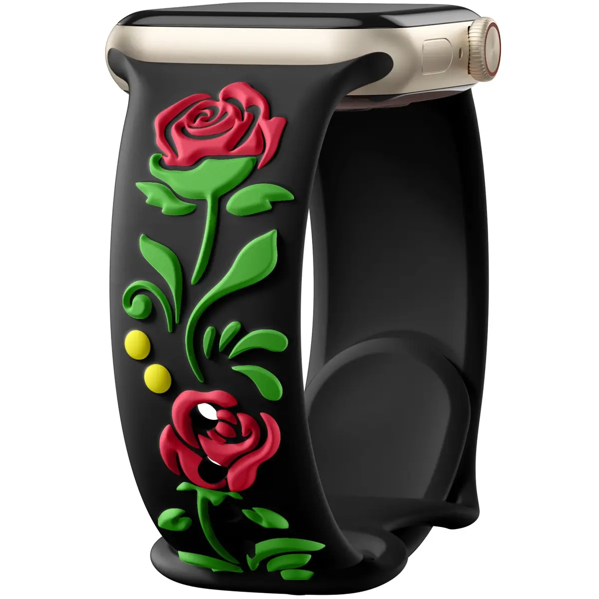 Wepro Floral Embossed Silicone Band for Apple Watch 38mm 40mm 41mm 42mm 44mm 45mm 46mm 49mm | Compatible with All Series - main product image