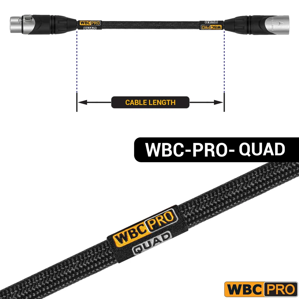WORLDS BEST CABLES WBC-PRO-QUAD 6 Foot Microphone XLR Cable | Ultra Silent & Flexible, Professional Grade - view 4