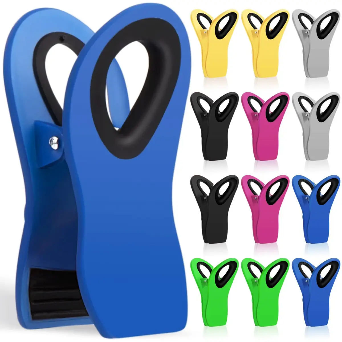 Jetmore 12 Pack Chip Clips | Strong Grip Food Storage Bag Clips for Kitchen & Office - main product image