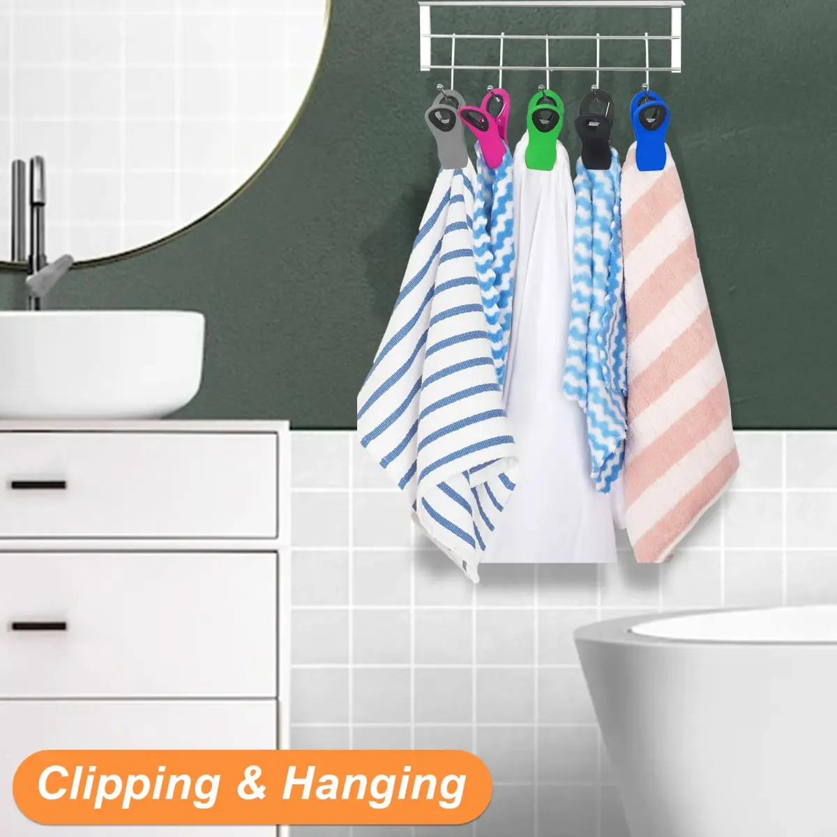 Jetmore 12 Pack Chip Clips | Strong Grip Food Storage Bag Clips for Kitchen & Office - view 5