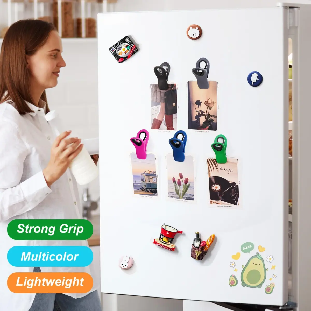 Jetmore 12 Pack Chip Clips | Strong Grip Food Storage Bag Clips for Kitchen & Office - view 3