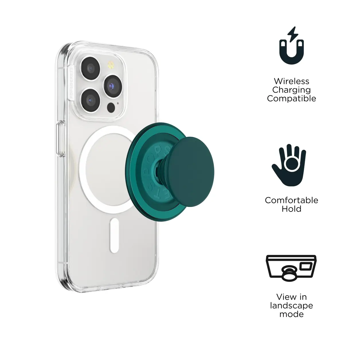 PopSockets Phone Grip for MagSafe | Magnetic Holder & Stand in Fresh Pine (40g) - view 4