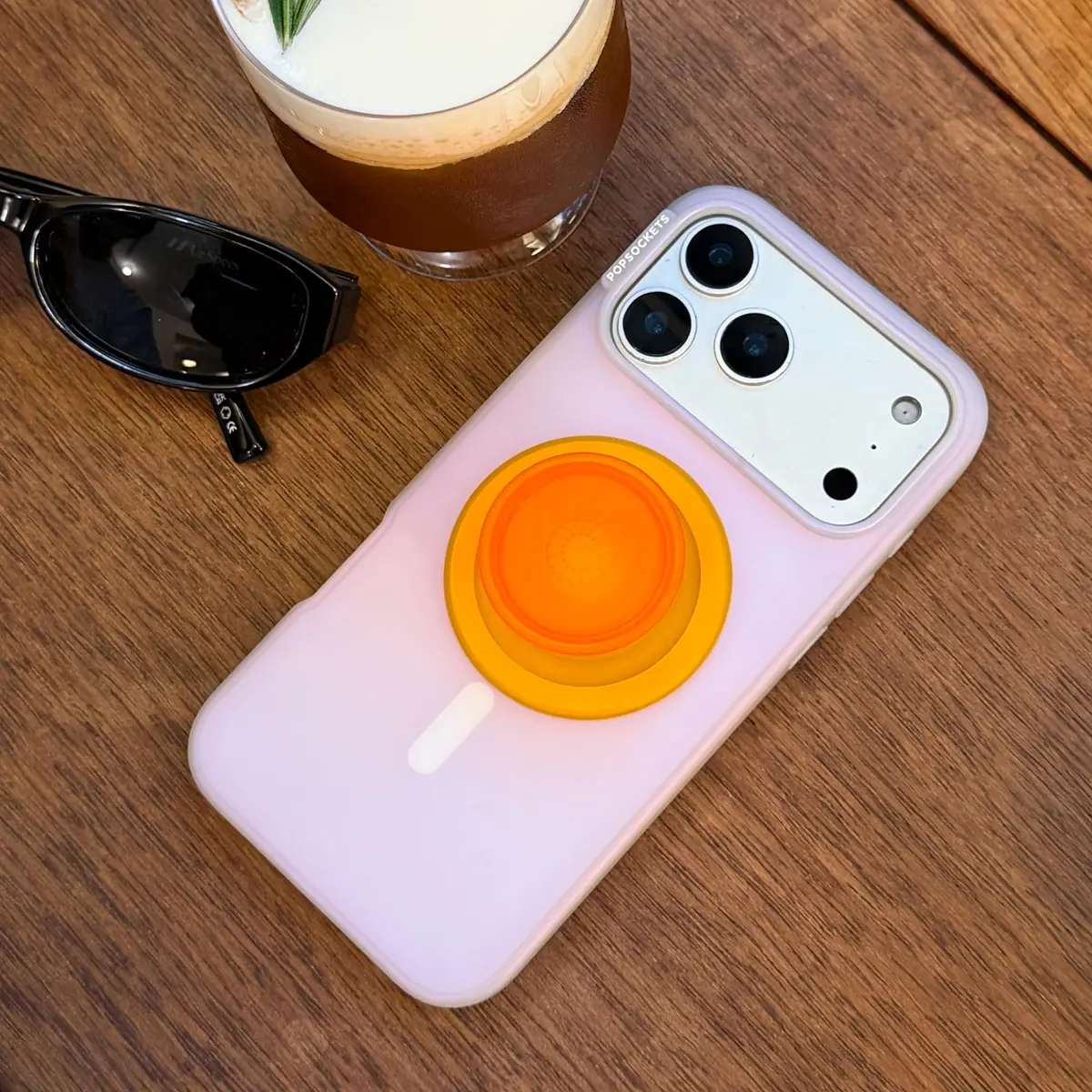 PopSockets Phone Grip for MagSafe Orange Zest | Magnetic MagSafe Compatible Stand & Grip - view 6