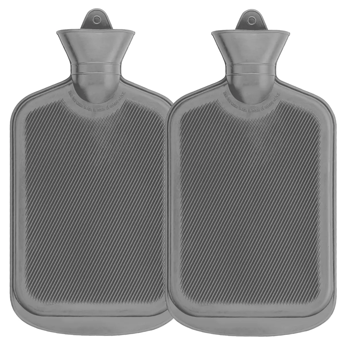SteadMax 2 Pack Hot Water Bottles 2L | Natural Rubber Pain Relief Heat Therapy - main product image