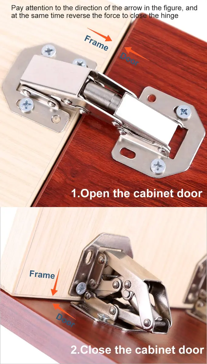 DOBOGA Hidden Hinges for Frameless Cabinets 20 Pack | Concealed 90° Surface Mount Hinges - view 6