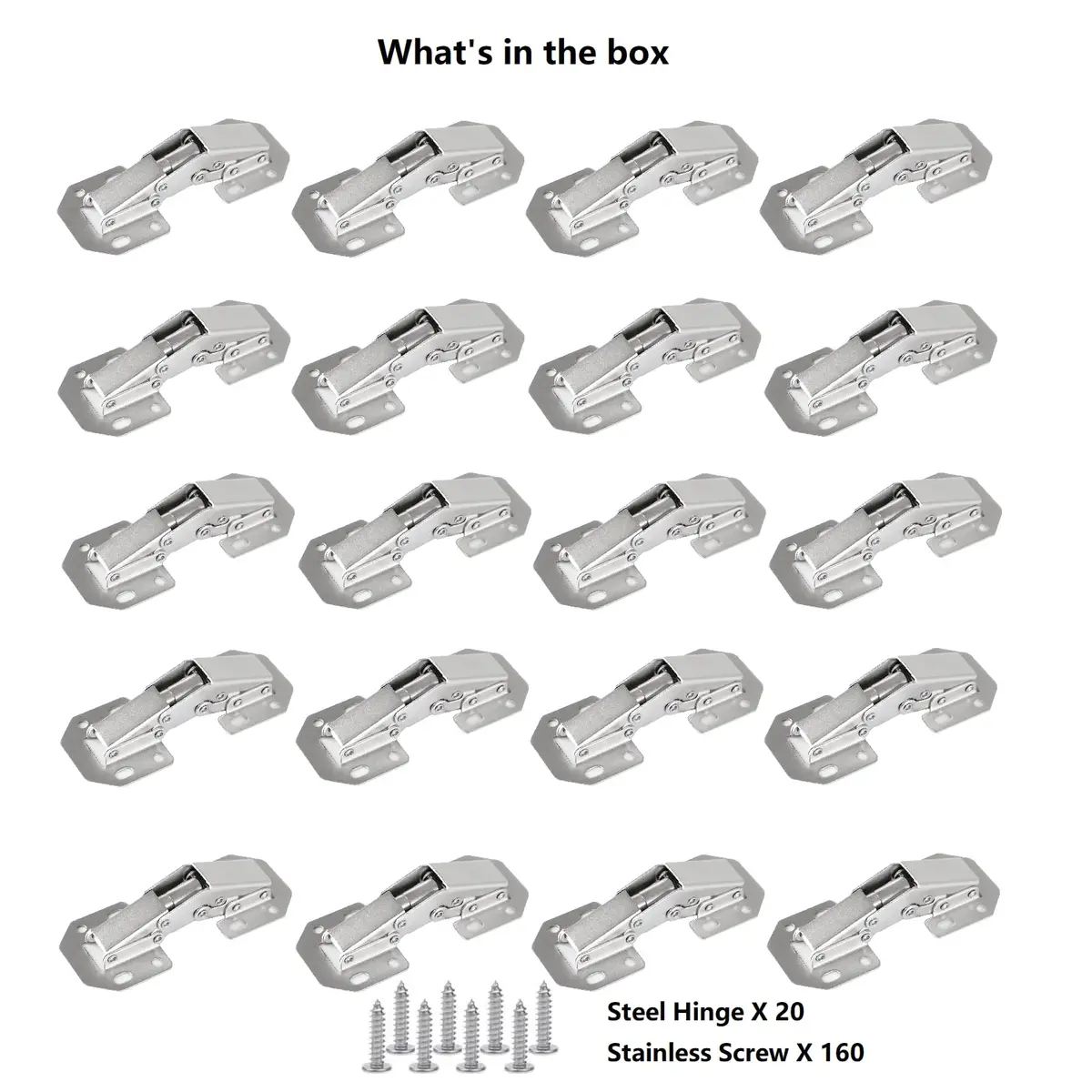 DOBOGA Hidden Hinges for Frameless Cabinets 20 Pack | Concealed 90° Surface Mount Hinges - view 7