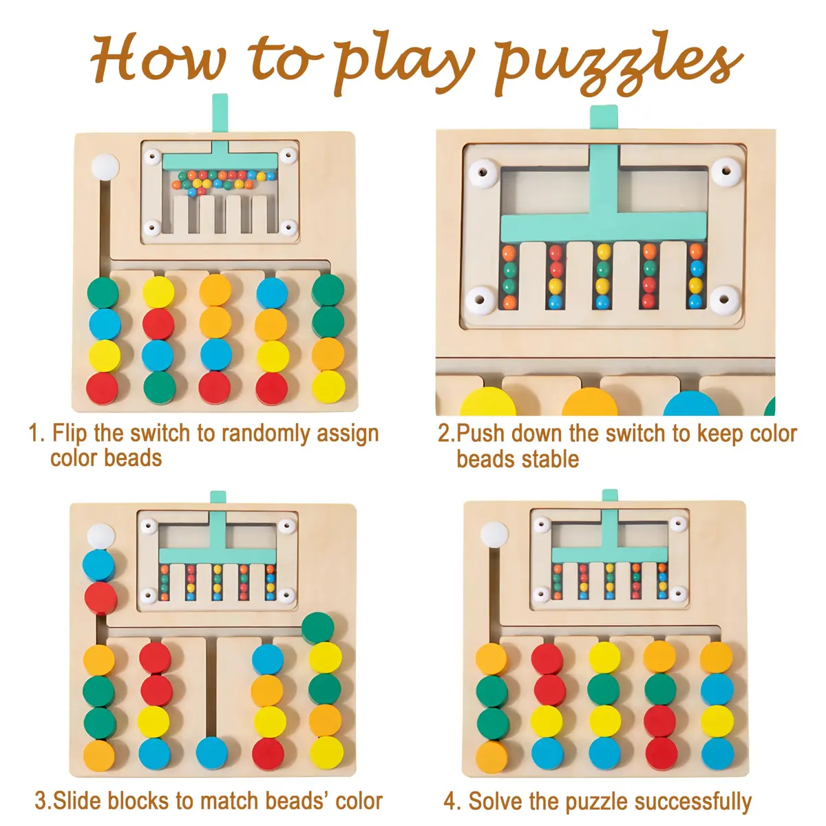 PHIELEY Color Matching Dementia Activities for Seniors | Easy Memory Care Game Toy with Large Tiles - view 2