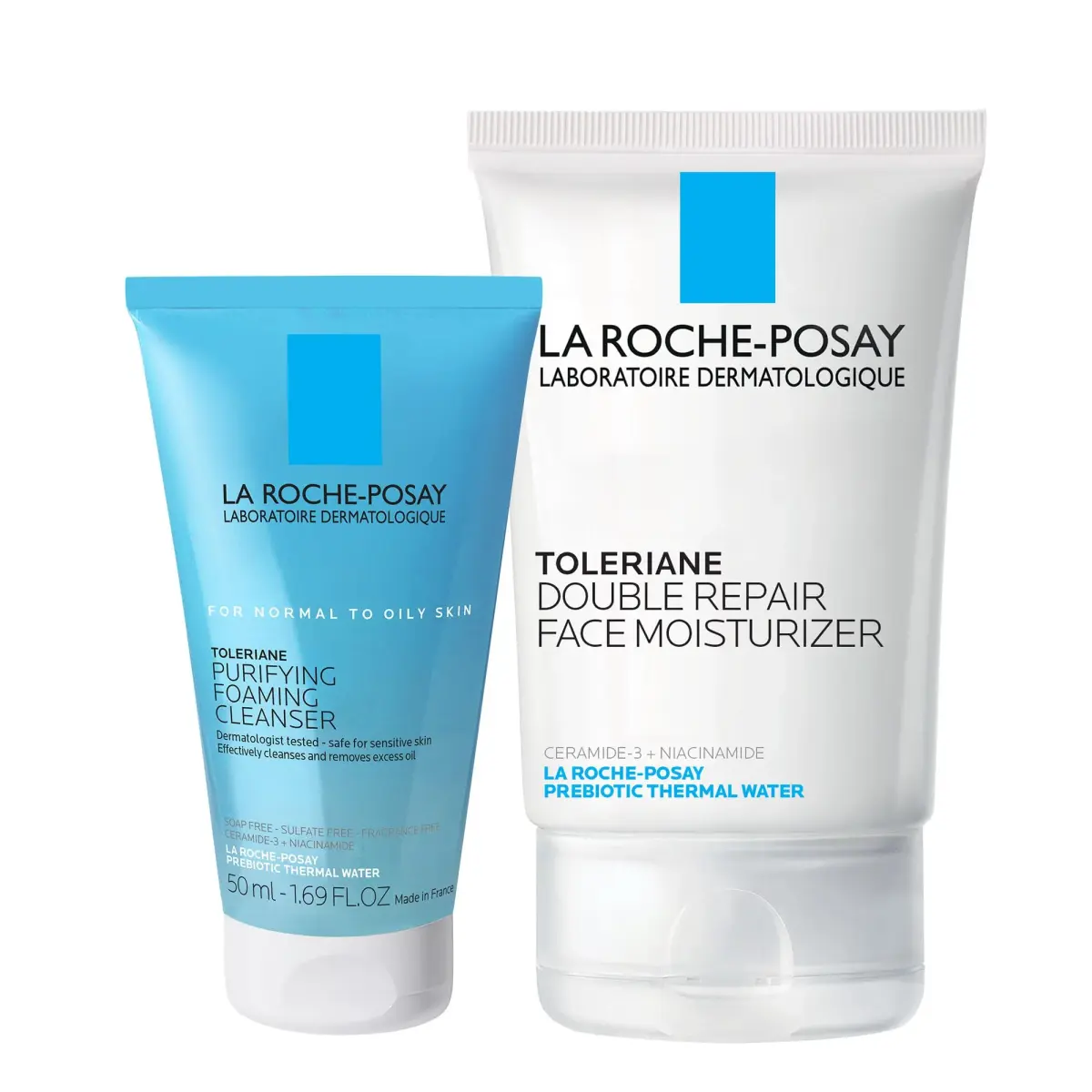 La Roche-Posay Toleriane Skin Care Set, Face Moisturizer & Face Wash | Dermatologist Tested for Sensitive Skin - main product image