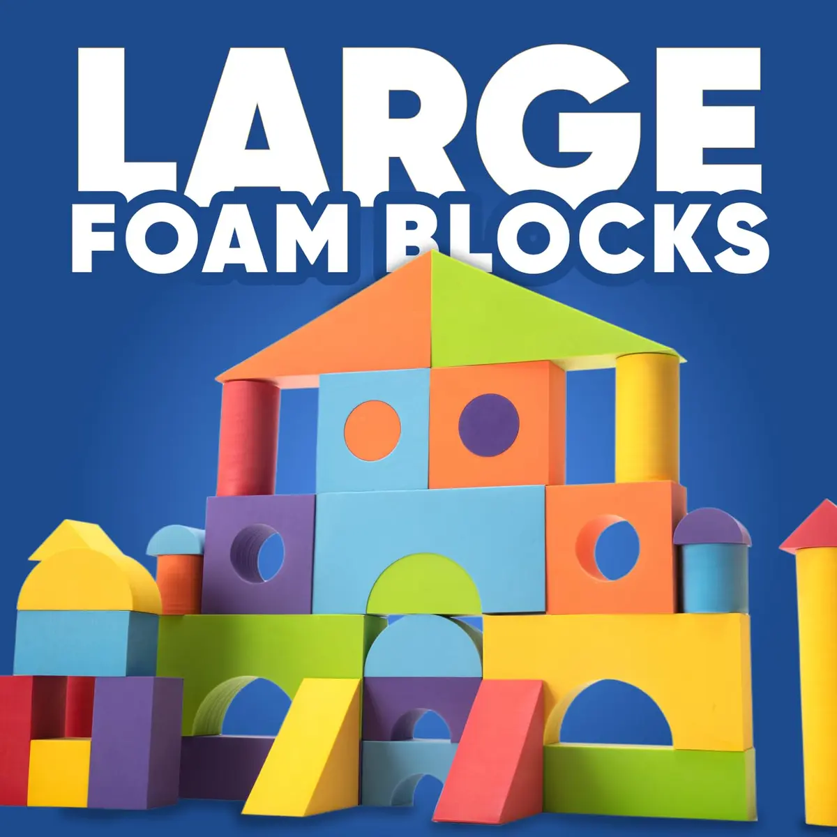 CRAFTY HAPPITOYS 34 Large Foam Blocks for Toddlers | Soft Building Set for Kids - view 2