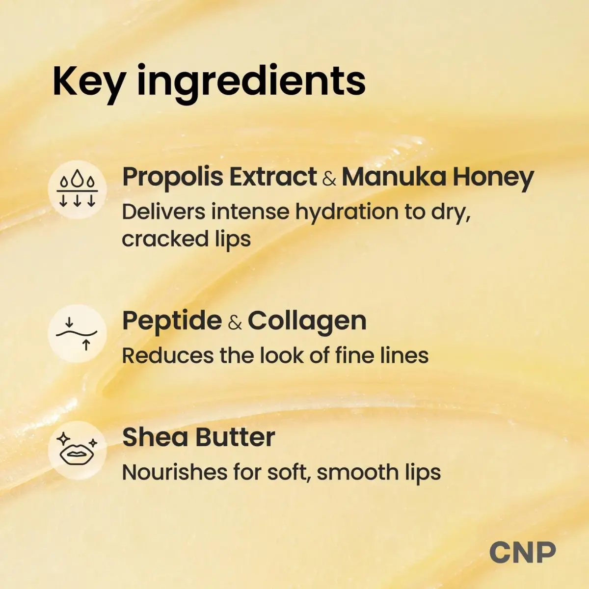 CNP Honey Lip Butter Propolis Lipcerin™ 01 Original 15ml (0.5 fl.oz.) | 12-Hour Hydration for Dry Lips - view 5
