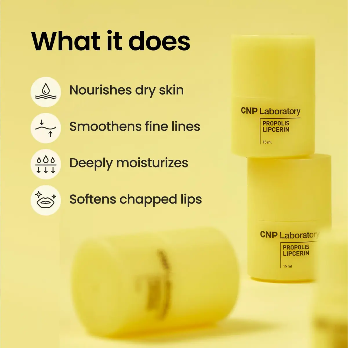 CNP Honey Lip Butter Propolis Lipcerin™ 01 Original 15ml (0.5 fl.oz.) | 12-Hour Hydration for Dry Lips - view 2