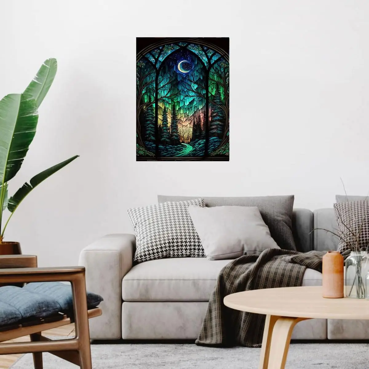 WUSARPLY Starry Night Stamped Cross Stitch Kits for Beginners Adults | 11CT Pre-Printed Canvas, Art Deco Style, 15.8x11.8 inch - view 5