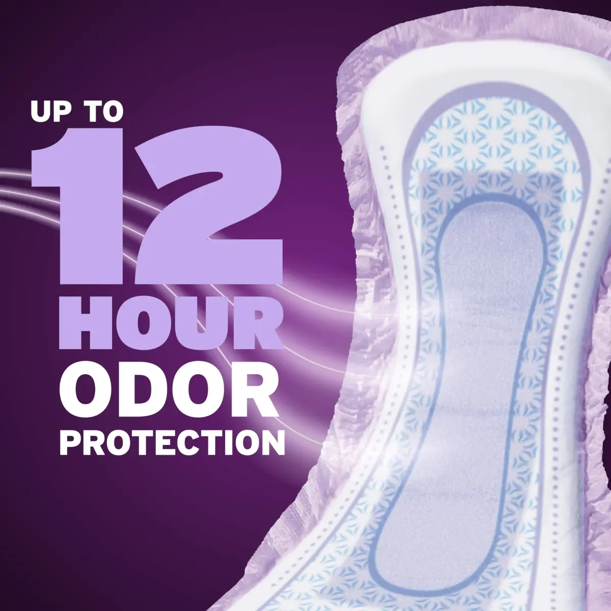 Poise Overnight Incontinence & Postpartum Pads, 8 Drop Extra Coverage, 96 Count | USA Imported, Duties Included - view 7