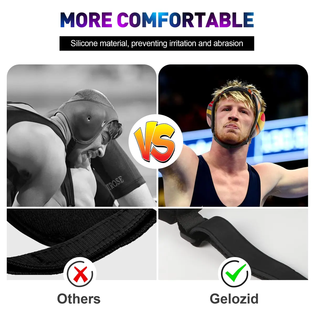 Gelozid Impact Protection Gear Wrestling Headgear Large | Impact & Cauliflower Ear Shield - view 4