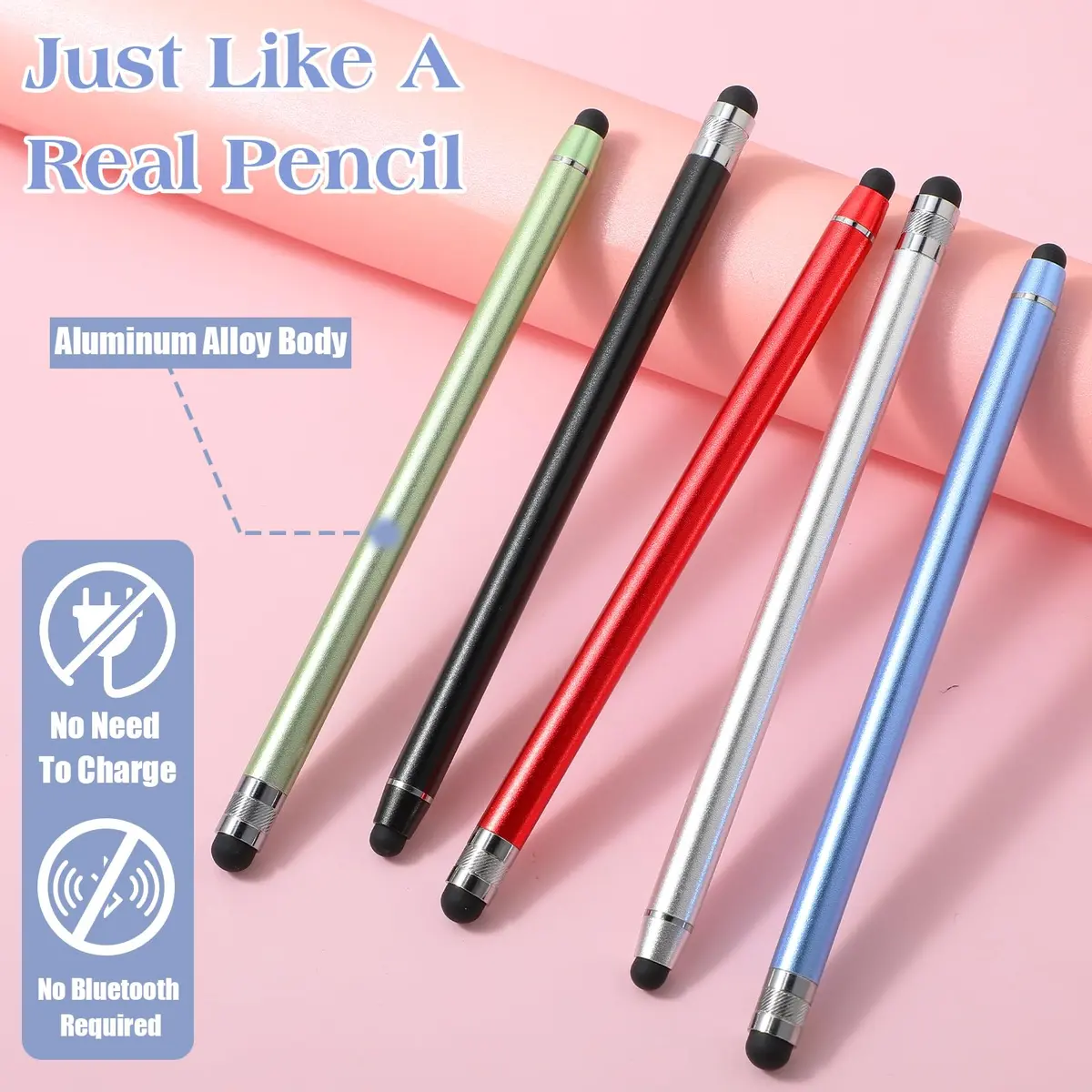 Andibro 5 Pack Dual-end Stylus Pens for Touch Screens | High Sensitivity Silicone Stylus for Smartphones & Tablets - view 4