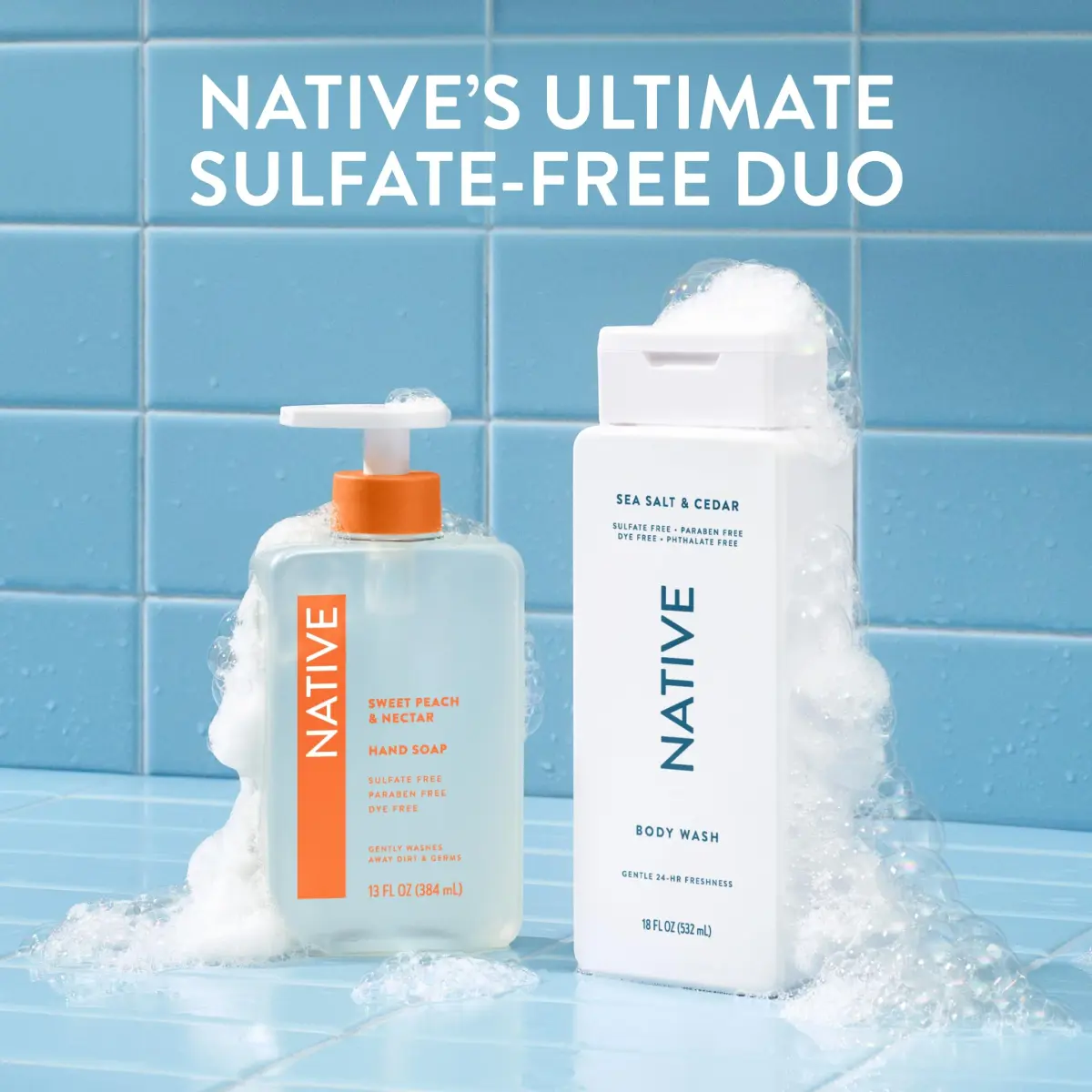 Native Clean Body Wash Sea Salt & Cedar 1064ml (36 Fl Oz) | Gentle pH-Balanced for Sensitive Skin - view 8