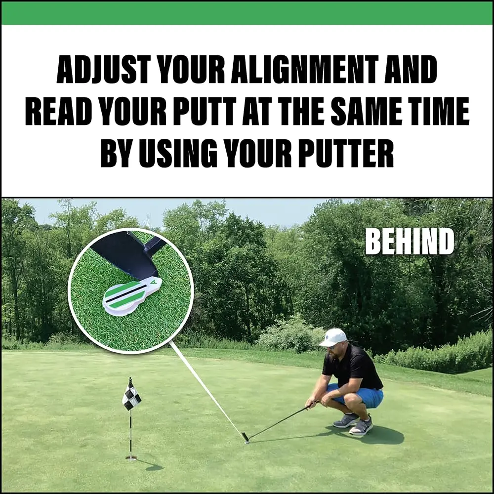 Alignment Ball Mark Green Golf Ball Marker with 360° Rotating Aim Aid | USGA Compliant - view 8
