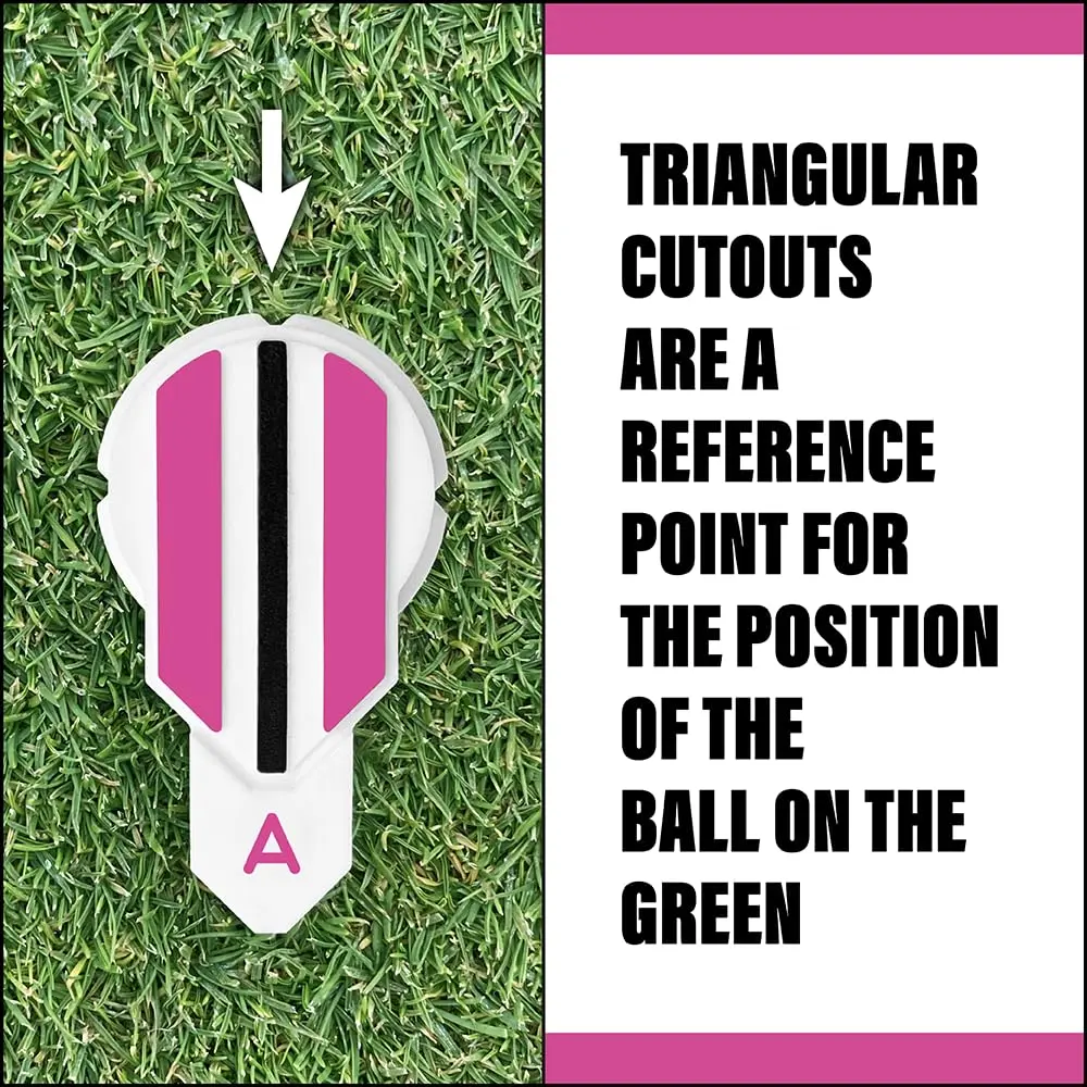 Alignment Ball Mark Pink Golf Ball Marker with 360° Rotating Alignment Aid | USGA Compliant - view 6