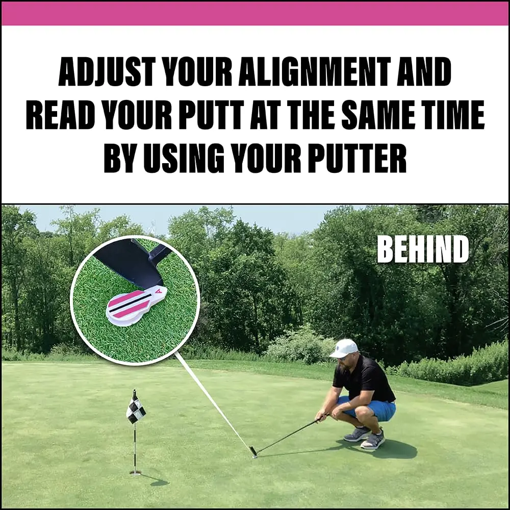 Alignment Ball Mark Pink Golf Ball Marker with 360° Rotating Alignment Aid | USGA Compliant - view 8