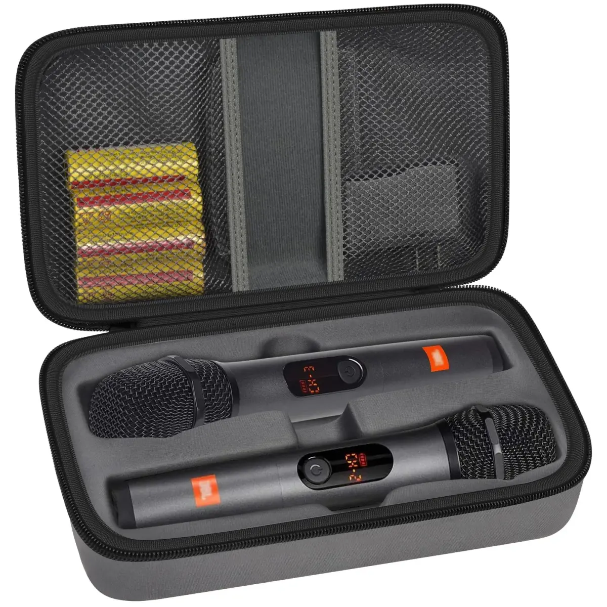 Againmore EVA Microphone Case for JBL PartyBox Mic & Two Mic System, 27.9cm (11") | Protects Wireless Mics & Accessories - main product image