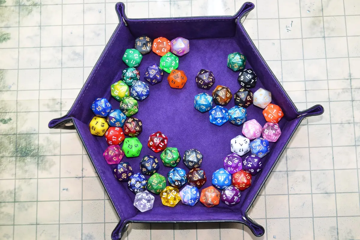 SmartDealsPro 50-Pack D20 Dice 22mm (0.86 inches) | Bulk Polyhedral Dice Set for RPGs - view 6