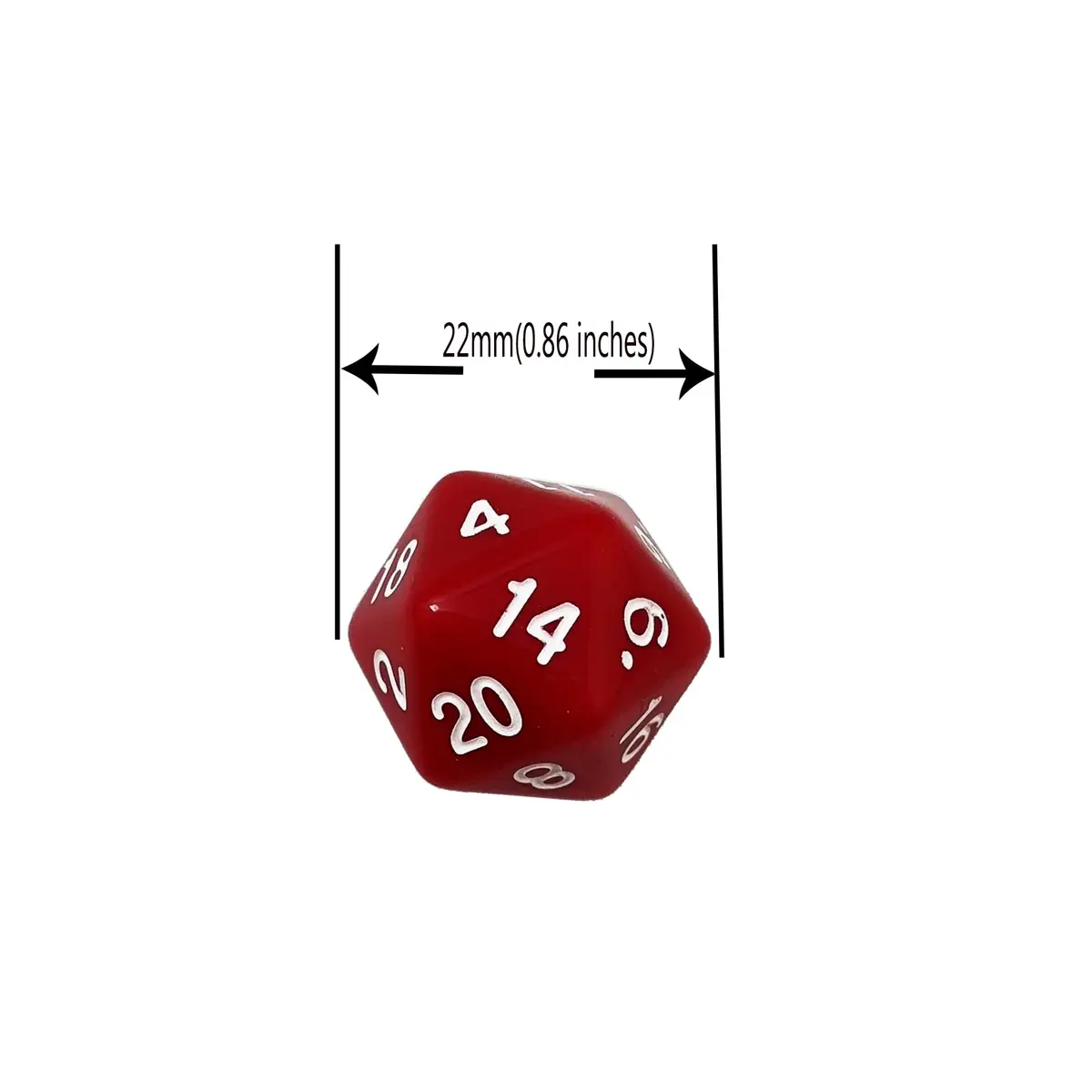 SmartDealsPro 50-Pack D20 Dice 22mm (0.86 inches) | Bulk Polyhedral Dice Set for RPGs - view 3