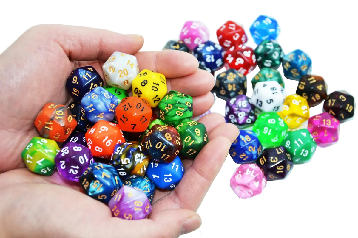 SmartDealsPro 50-Pack D20 Dice 22mm (0.86 inches) | Bulk Polyhedral Dice Set for RPGs - view 4