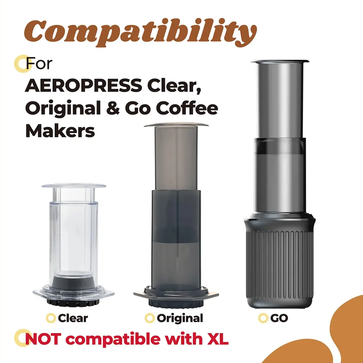 Xinafan Reusable Coffee Filter for AeroPress Original Go Clear 6.2 cm (2.44 in) | Full-Bodied Coffee, Eco-Friendly - view 3
