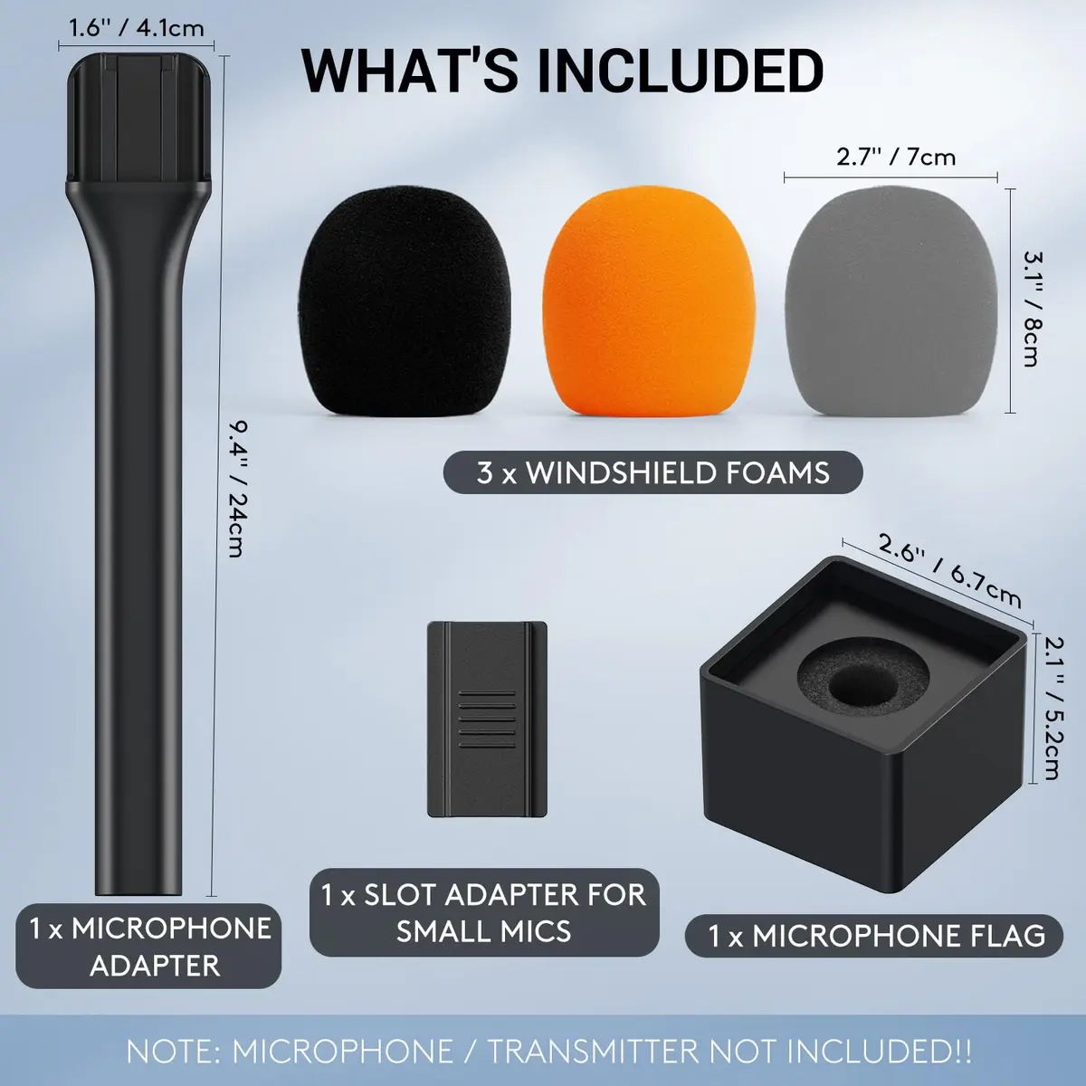 TONOR TP20 Handheld Adaptor for Wireless Microphones & Lavalier Mics | 1-Pack Set - view 2
