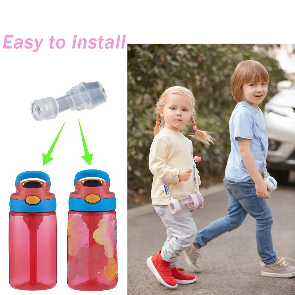 Peixiong Kids Water Bottle Bite Valve Replacement Silicone | Durable & Safe for Children - view 3
