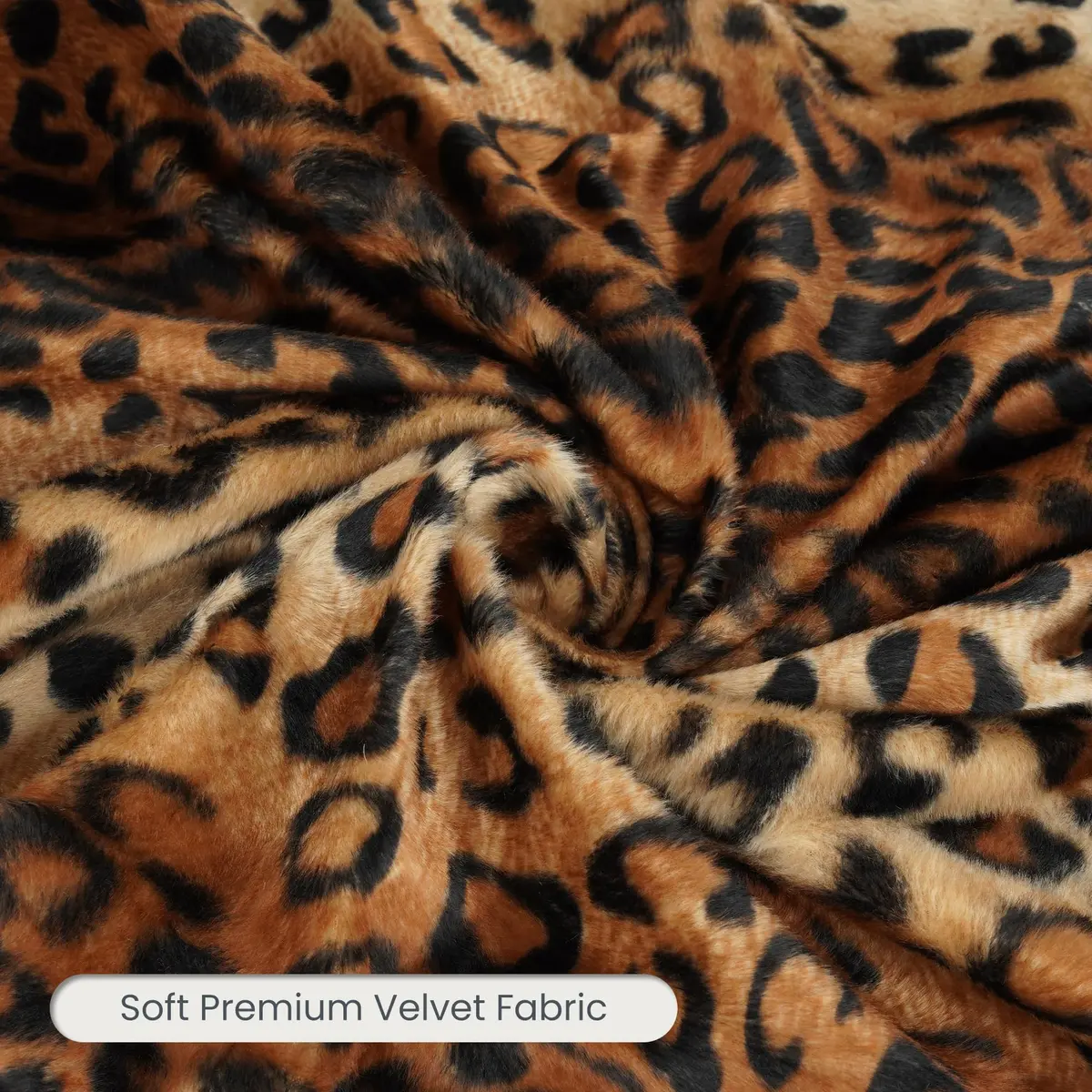 CARRIE HOME Leopard Cheetah Long Decorative Lumbar Body Pillow Cover 14x36 | Soft Velour, Art Pattern - view 4