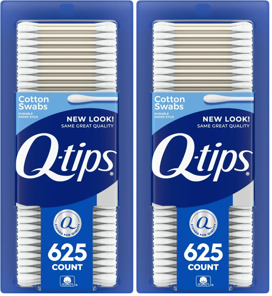 Q-tips Cotton Swabs for Hygiene and Beauty Care Original Cotton Swab Made with 100% Cotton 1250 Count (Pack of 2) - main product image