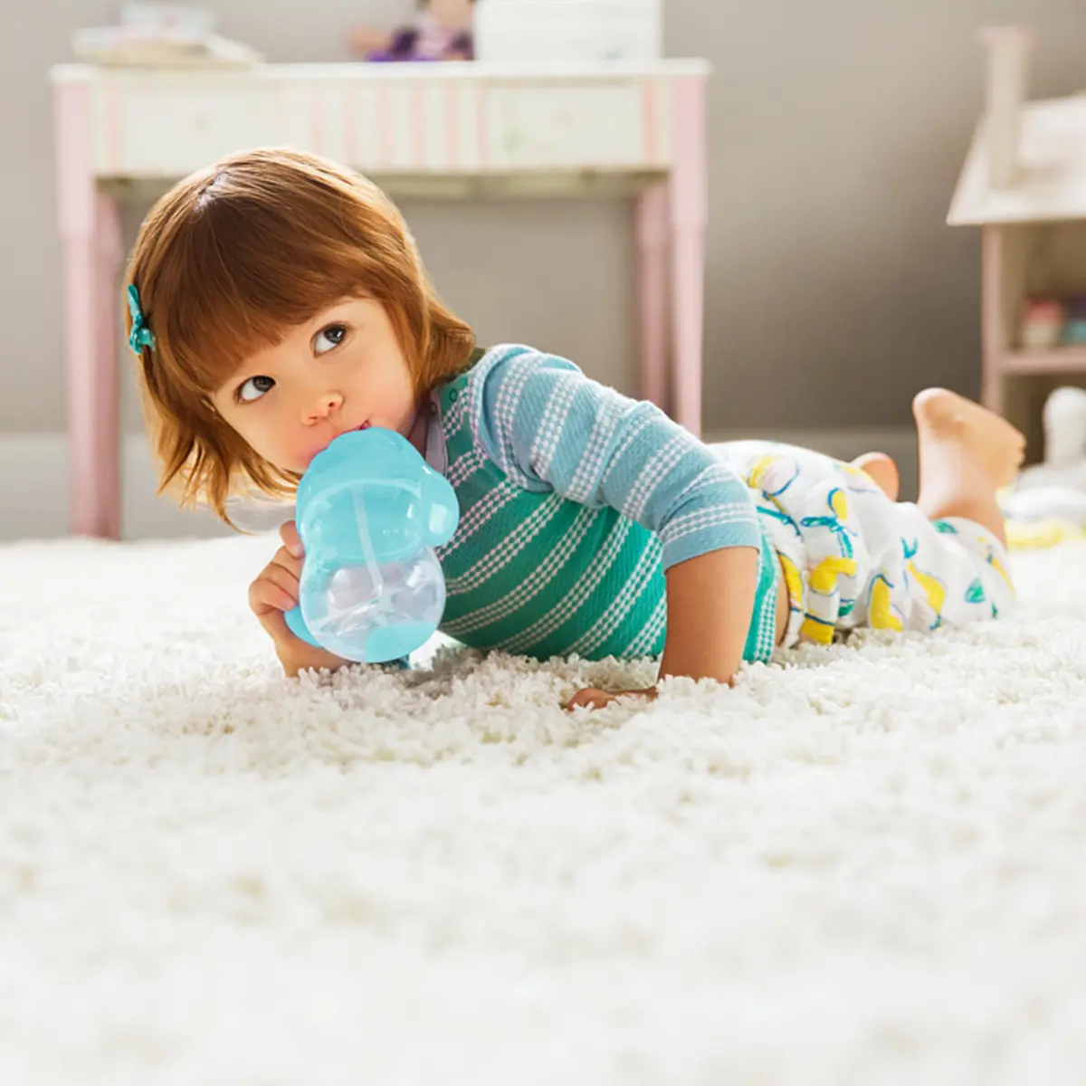 Munchkin Any Angle Sippy Cup 7oz | Spill Proof Weighted Straw for Toddlers - view 2