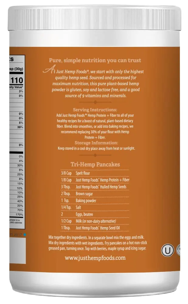 Manitoba Harvest Hemp Protein Powder Plus Fiber 16 oz | 11g Protein & Fiber per Serving - view 3